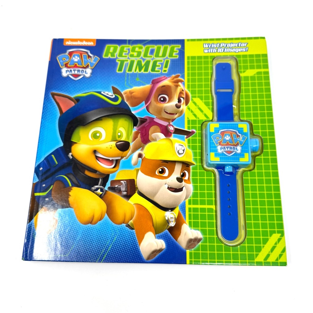Paw Patrol: Rescue Time Hardback Book with Wrist Communicator Projector Toy NEW